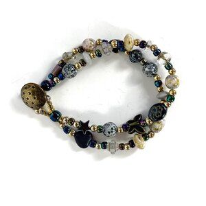 Beautiful Handmade Bracelet with neutral and colorful beads